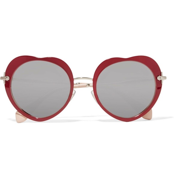 MIU MIU Round Heart Sunglasses Red SMU 54R